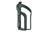 Topeak Ninja Cage Black water bottle holder attached to a cycling bike, designed for secure hydration on rides.