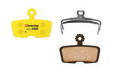 SwissStop Disc 29 brake pads for SRAM MTB Code and Guide Yellow Disc RS brakes, shown in close-up view.
