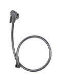 Bontrager TLR Flash Can pump head with hose for tubeless tire inflation, includes spare and mounting accessories.
