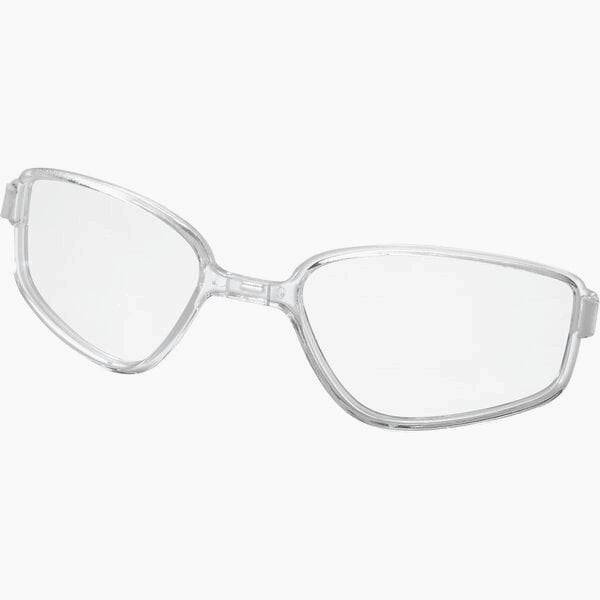 Shimano RX Clip for Aerolite glasses, prescription-ready sports eyewear accessory, shown attached to sleek athletic glasses.