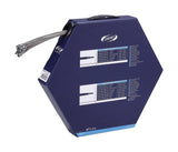 BBB BCB-31 SpeedWire Shimano gear cable, 1.1mm x 2000mm, bulk pack of 100, showing coiled cable and packaging.