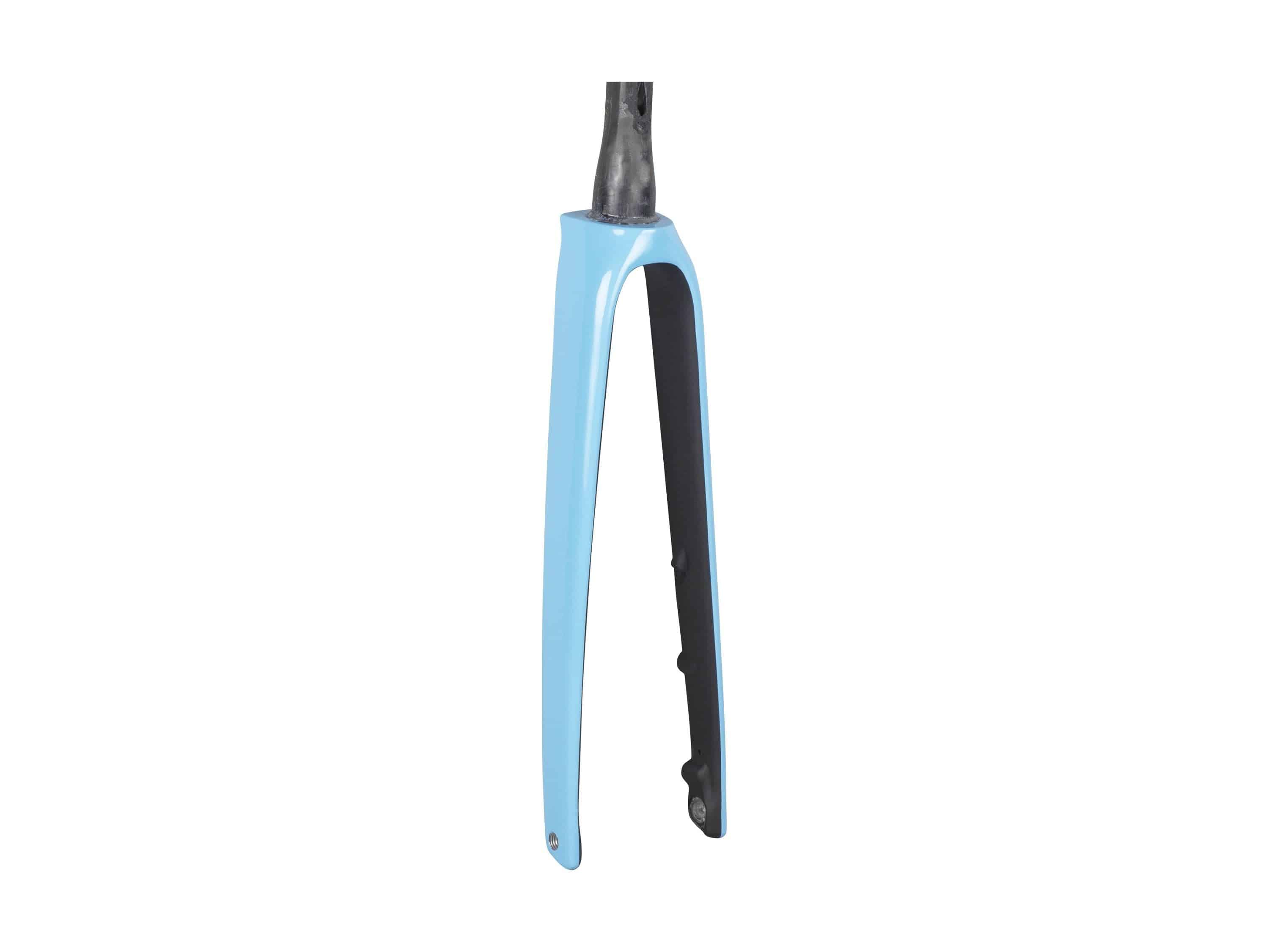 Trek Emonda SLR road bike fork, lightweight bike component for precise steering and control on a Trek racing bicycle.