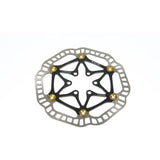 Aztec semi-floating 180mm bike disc brake rotor with vented design and high-performance components for mountain biking.