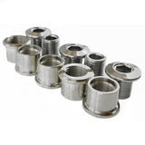 Specialites TA double steel chainring bolts for bike components, showing close-up of durable, high-quality bike spare hardware.