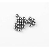 Shimano 1/4 inch ball bearings pack of 18 for hubs, wheels, and tyres replacement, showing shiny metal bearings.