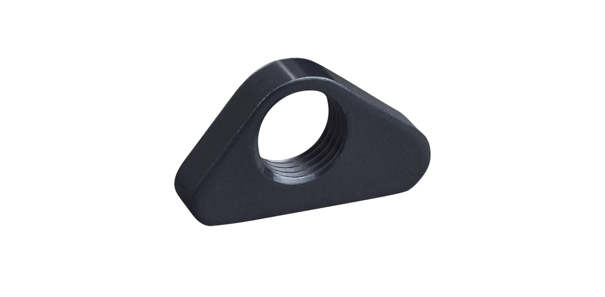 Trek 2016 Top Fuel 29 front derailleur nut for 1x low direct mount, 148x12mm thru axle, component part, close-up detail