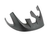 Black Trek Solstice youth bike helmet visor providing sun protection, attached to a child's cycling helmet.