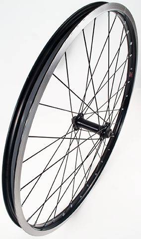 Bontrager Kids 24-inch MTB bike wheel with 32 holes and rim brake compatibility, suitable for children's mountain bikes.