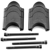Deda Elementi Parabolica Fastblack 2 riser kit for aero handlebars, 55mm height increase, components for bike handlebar upgrade.