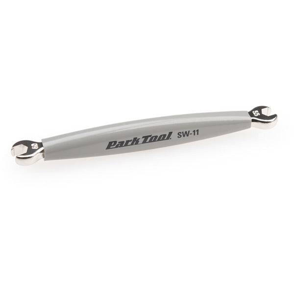 Park Tool SW-11 spoke wrench for Campagnolo 5.5mm and 6.0mm hex nipples, used in bicycle workshop maintenance.