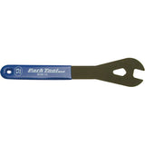 Park Tool SCW-16 16mm shop cone wrench, a durable bicycle repair tool with a sturdy metal handle and precise head for bike maintenance.