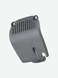 Black Trek Domane+ AL BB motor cover, a protective accessory for bike motors, shown in the image.