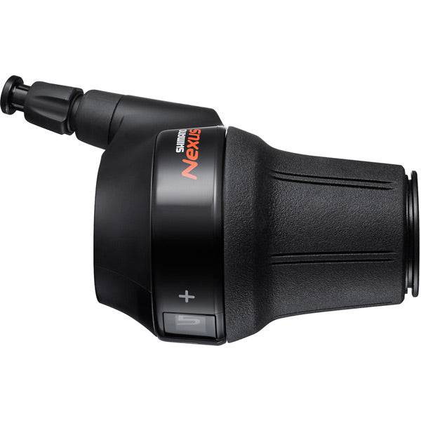 Shimano Nexus SL-C7000-5 Revo 5-speed right hand shifter with cable in black, bicycle component for gear shifting.
