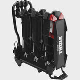Thule EasyFold 3-Bike tow bar carrier with AcuTight system and 13-pin connector, designed for secure bike transport accessories.