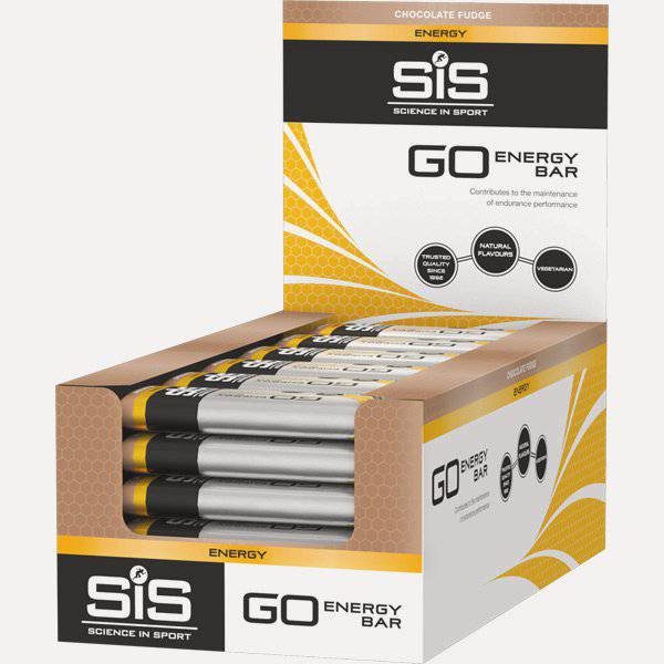 Science In Sport GO Mini Energy Bar vegan endurance carb boost, 30-pack, close-up of the compact energy bars in packaging
