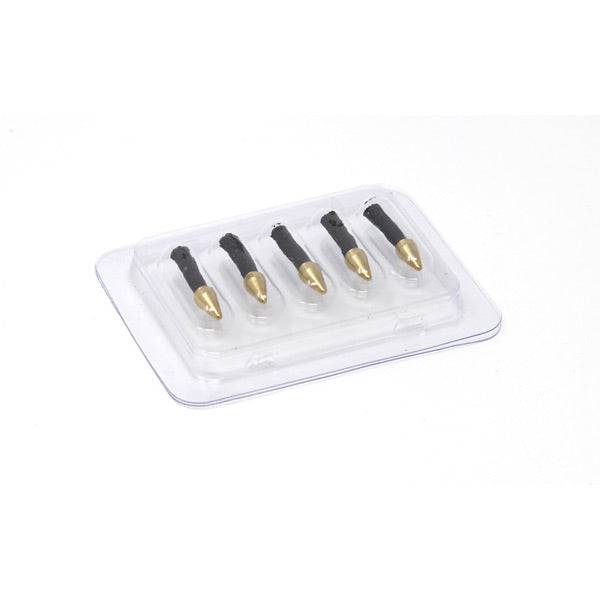 Dynaplug Soft Nose Tip tubeless tyre repair plugs, 5-pack, for quick roadside puncture repairs on bicycles or motorcycles.