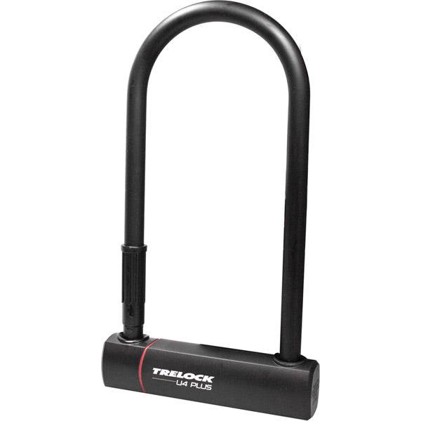 Trelock U4 Plus 230mm bike lock with IN-X® cylinder, Sold Secure Gold, durable security accessory for bicycles.