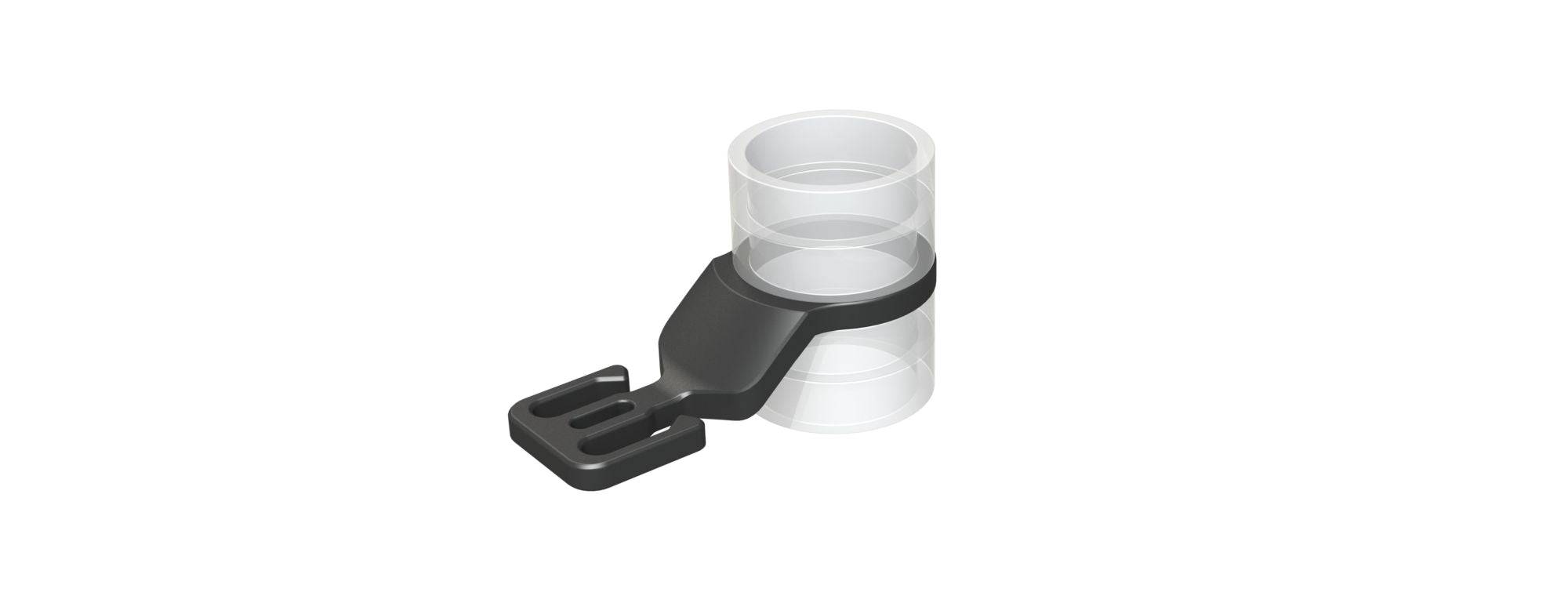 Trek Black 28.6mm headset spacer for cable management, showing a close-up of the component used in bicycle headsets.