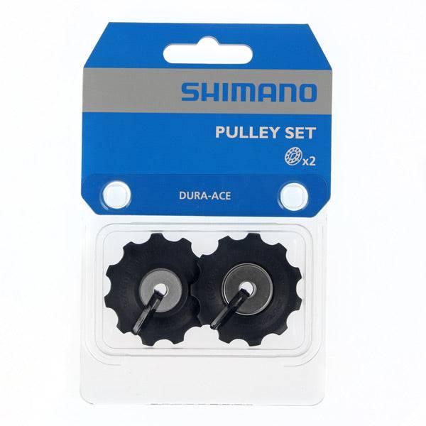 Shimano Dura-Ace RD-7900 rear derailleur pulley set with sealed bearings for bike component replacement.