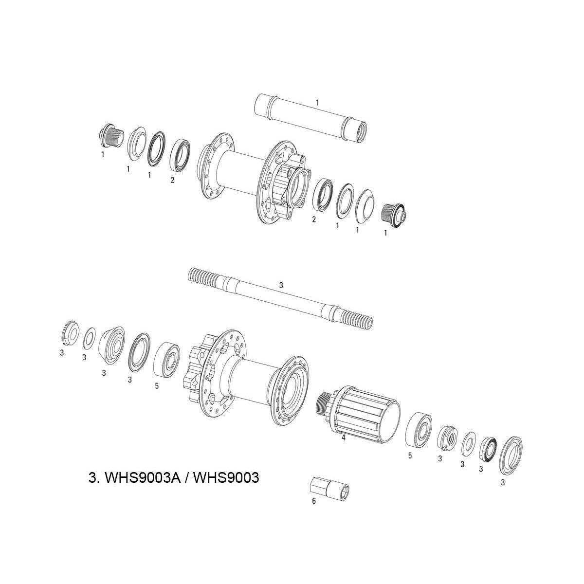 Sram Spare - Wheel Spare Parts Kit Axle Assembly X-9 V2 Rear: | Swinnerton Cycles