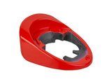 Trek 2023 Emonda SL6 headset covers and fork protection accessories in radioactive red with Trek branding.