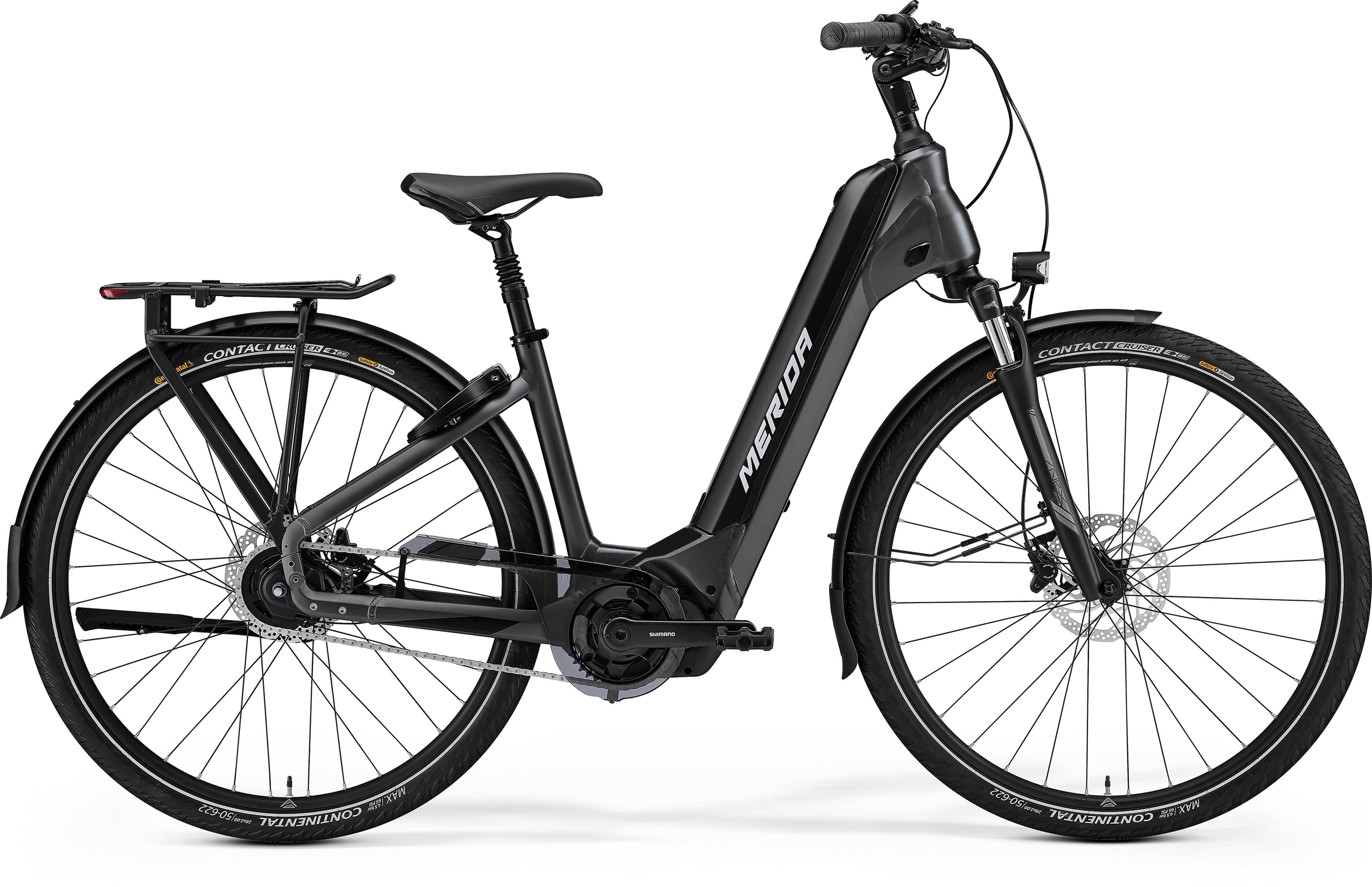 Merida eSpresso City 700 EQ - Anthracite / Black e-Hybrid Bike | Swinnerton Cycles