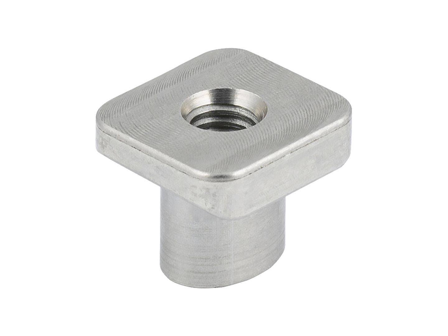 Black Trek 2022 Speed Concept IsoSpeed fixing nut M6, bicycle component for top tube, shown in close-up image.