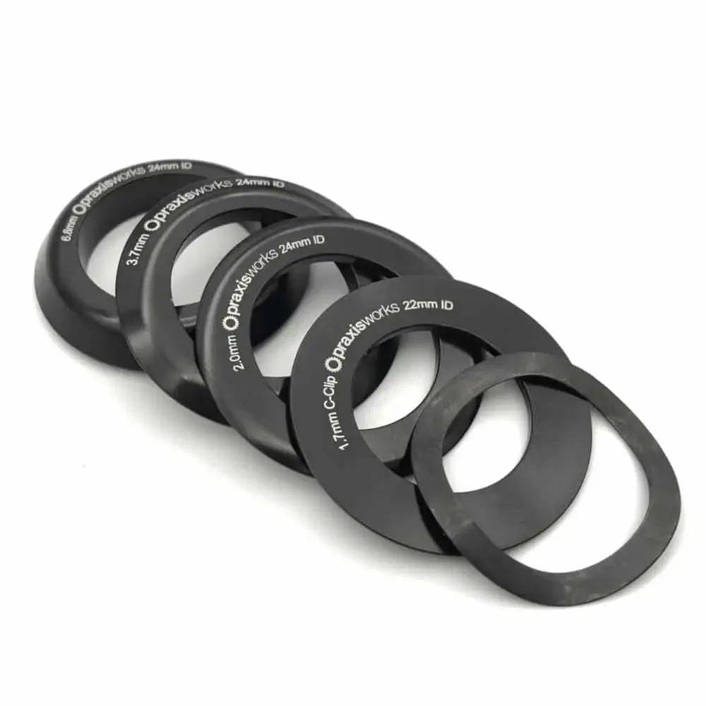 Praxis Works SPARE M24/GXP bottom bracket full seal kit with dust covers and wave washer for bike components.