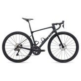 Liv Devote Advanced 2 women's gravel bike with Shimano GRX 820 groupset and disc brakes, showing the bike's frame and handlebars.