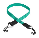 Master Lock green bungee cord with swivel wire hooks, 800 x 18mm, flexible and durable for securing items.