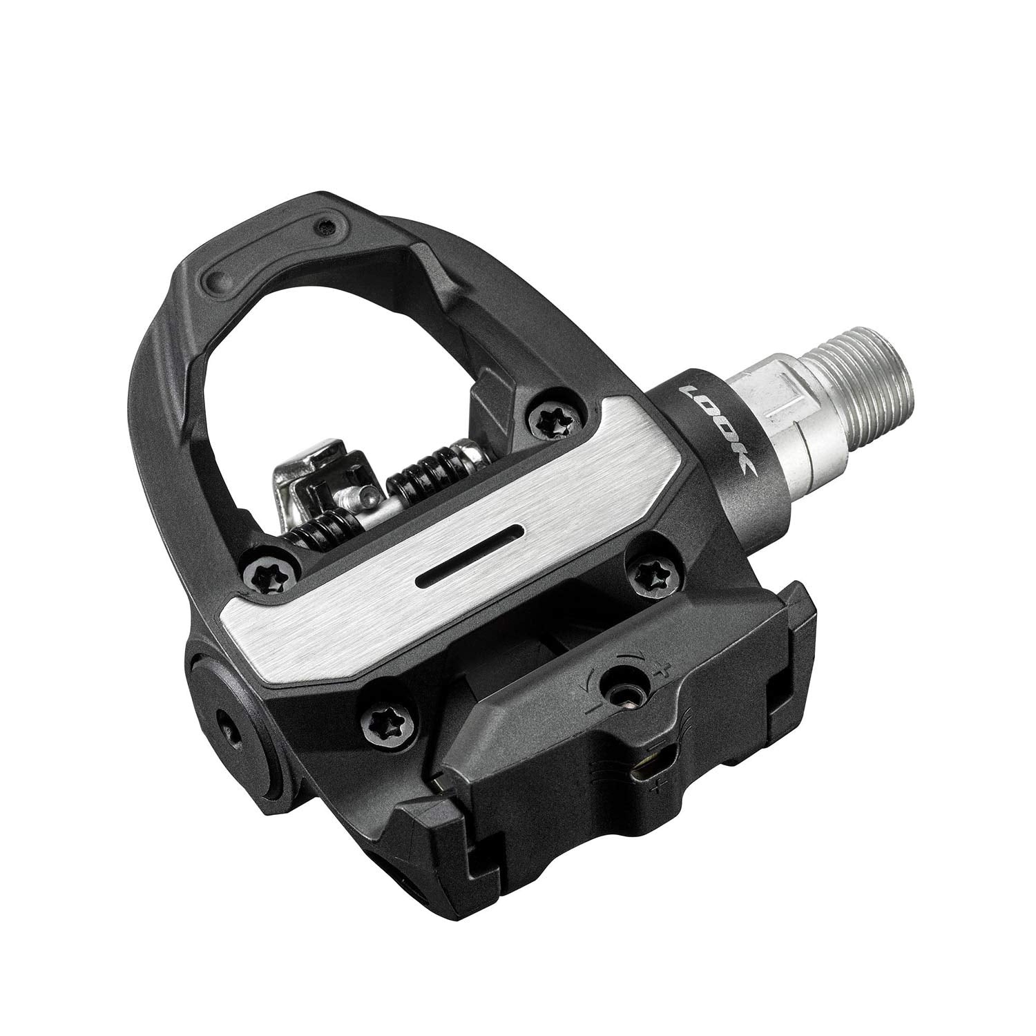 Look Indoor dual clipless cycling pedals compatible with DELTA and SPD for indoor cycling workouts.