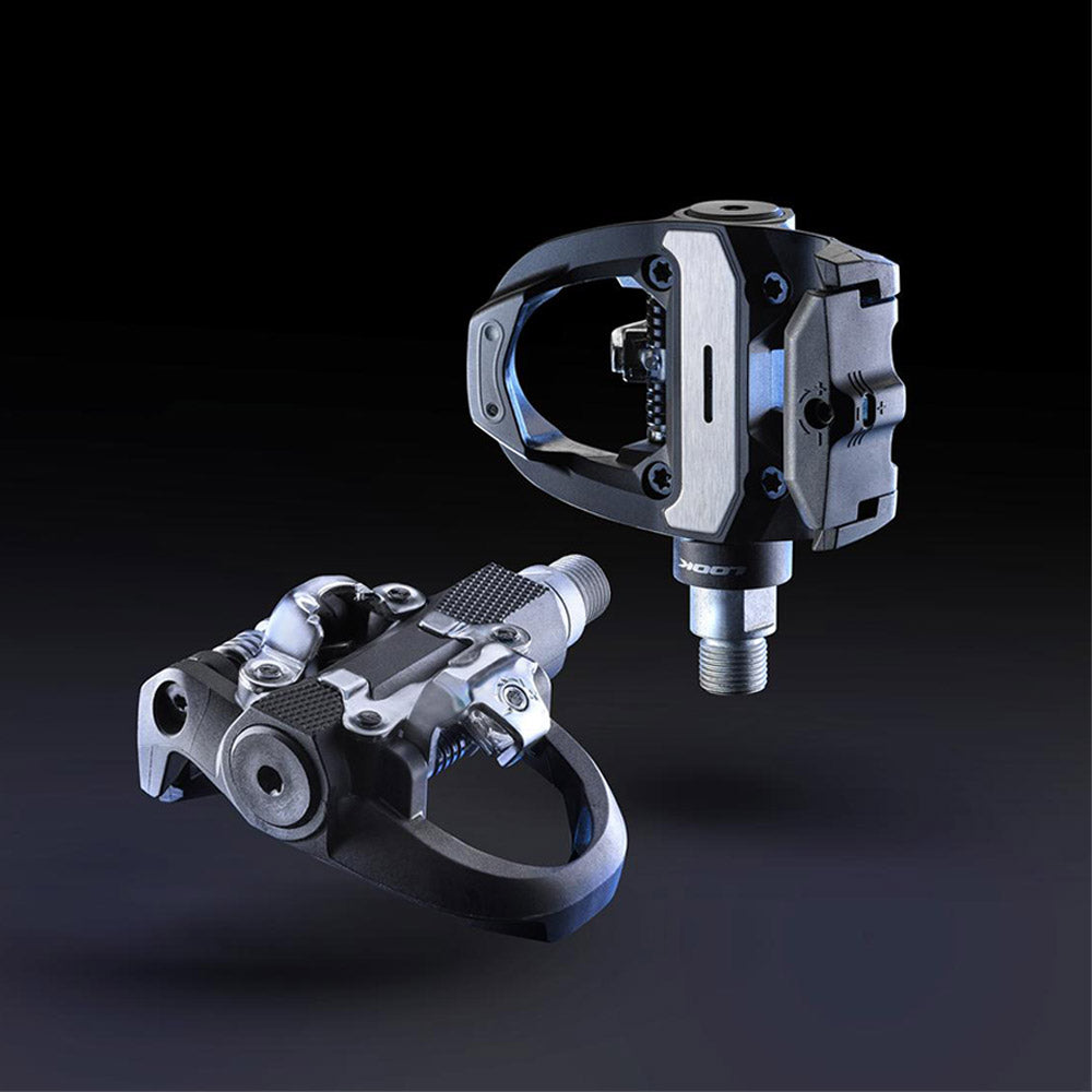 Look Indoor Dual Clipless Pedals for indoor cycling, compatible with DELTA and SPD cleats, featuring sleek design and durable construction.