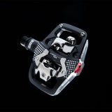 Look X-Track EN-Rage Plus SPD mountain bike pedals with rugged metal clips and black body for enduro and aggressive riding.