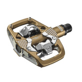 Look X-Track EN-Rage Plus bronze MTB pedals with SPD compatibility, showcasing durable clipless enduro cycling components.
