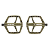 Look Trail Roc flat mountain bike pedals with traction pins, black aluminum components for off-road cycling.