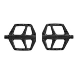 Look Trail Fusion flat MTB pedals with wide platform and replaceable pins, shown with textured grip surface and durable construction.
