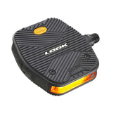 Look Geo City Vision Grip hybrid pedals with Vibram Activ Grip and integrated LED lights, showcasing their durable, stylish cycling component design.