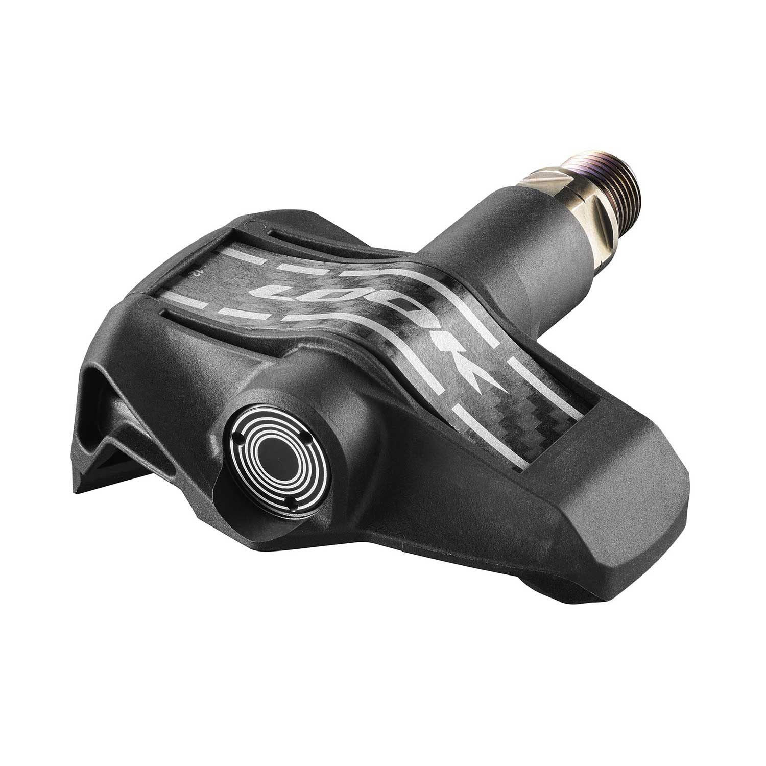 Look Keo Blade Power Single Pedal with integrated power meter for road cycling, showing sleek design and pedal cleat interface.