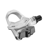 Look KEO 2 Max white road bike pedals with adjustable tension system, featuring sleek design and clipless pedal mechanism.