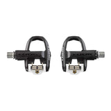 Look Keo Classic 3 road bike pedals with adjustable tension and chromoly spindle, shown mounted on a bike crank arm.