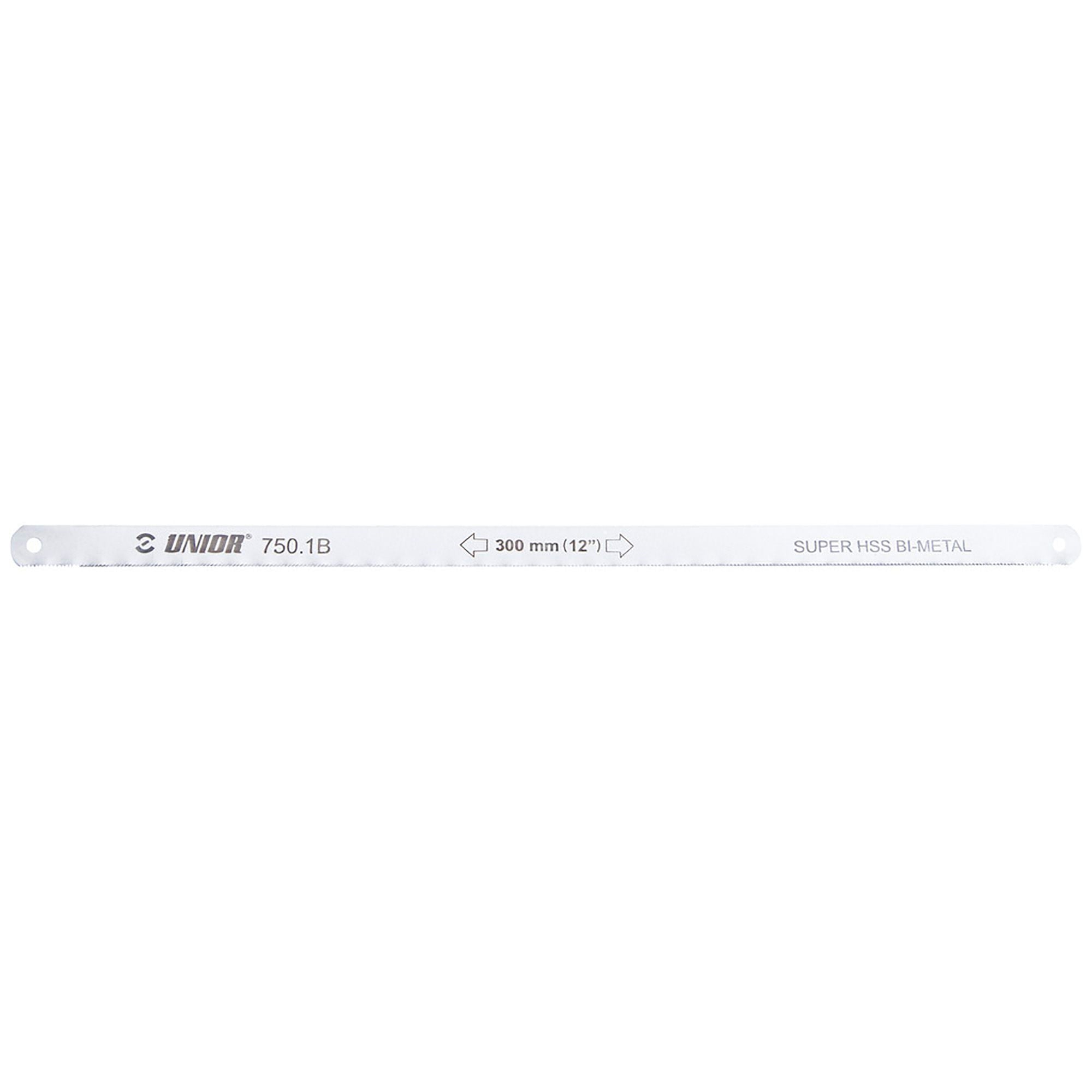 UNIOR 2-piece spare blades for 750B saw, 2mm HSS bi-metal set, workshop tools designed for precise cutting.
