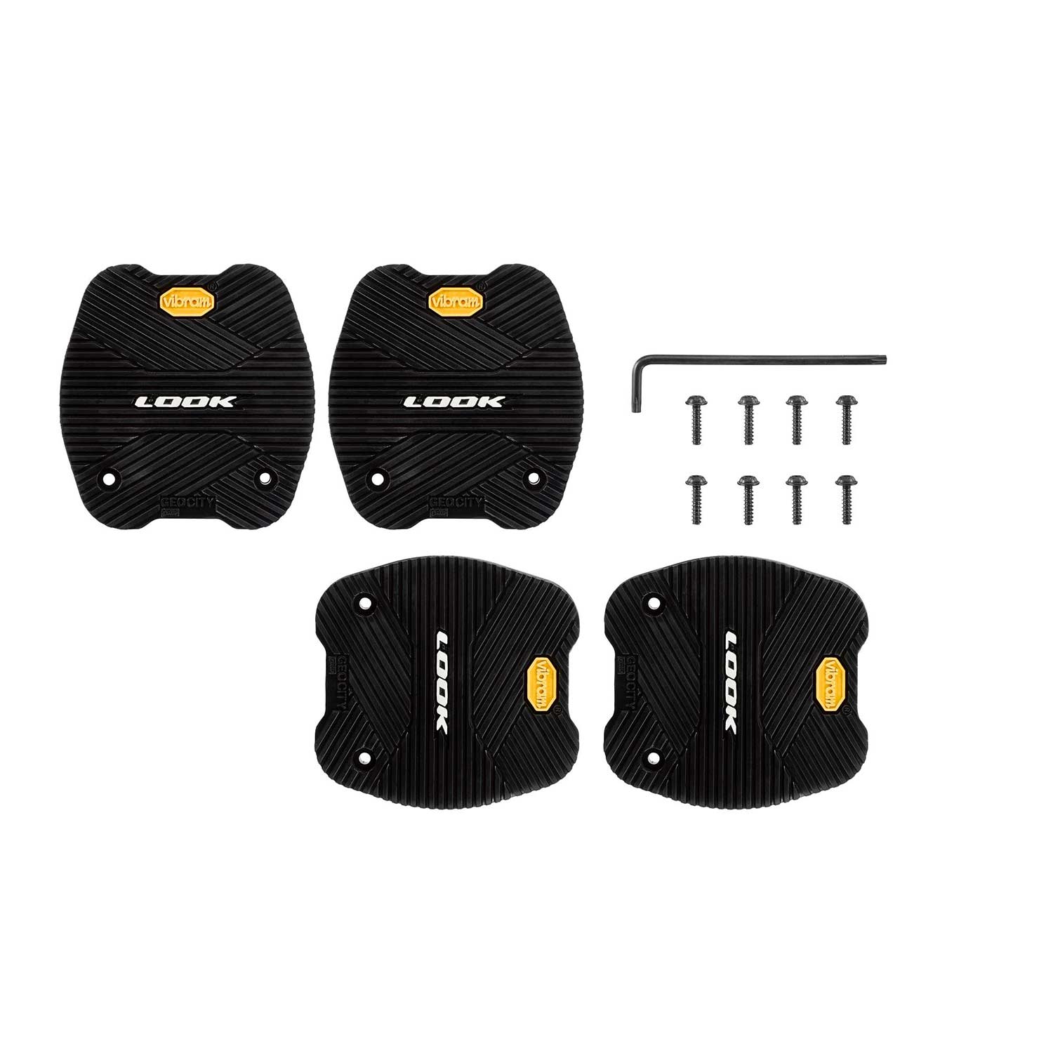 Look City Grip Pads for GEO City Pedals with Vibram ACTIV GRIP Technology, showing the textured surface and secure attachment.