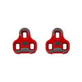 Look Keo Grip cleats with silent float technology for cycling, showing the textured surface and installation details.