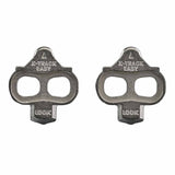 Look Cleat X-Track Easy Mountain Bike cleats attached to pedals, designed for X-Track and Geo cycling pedals.