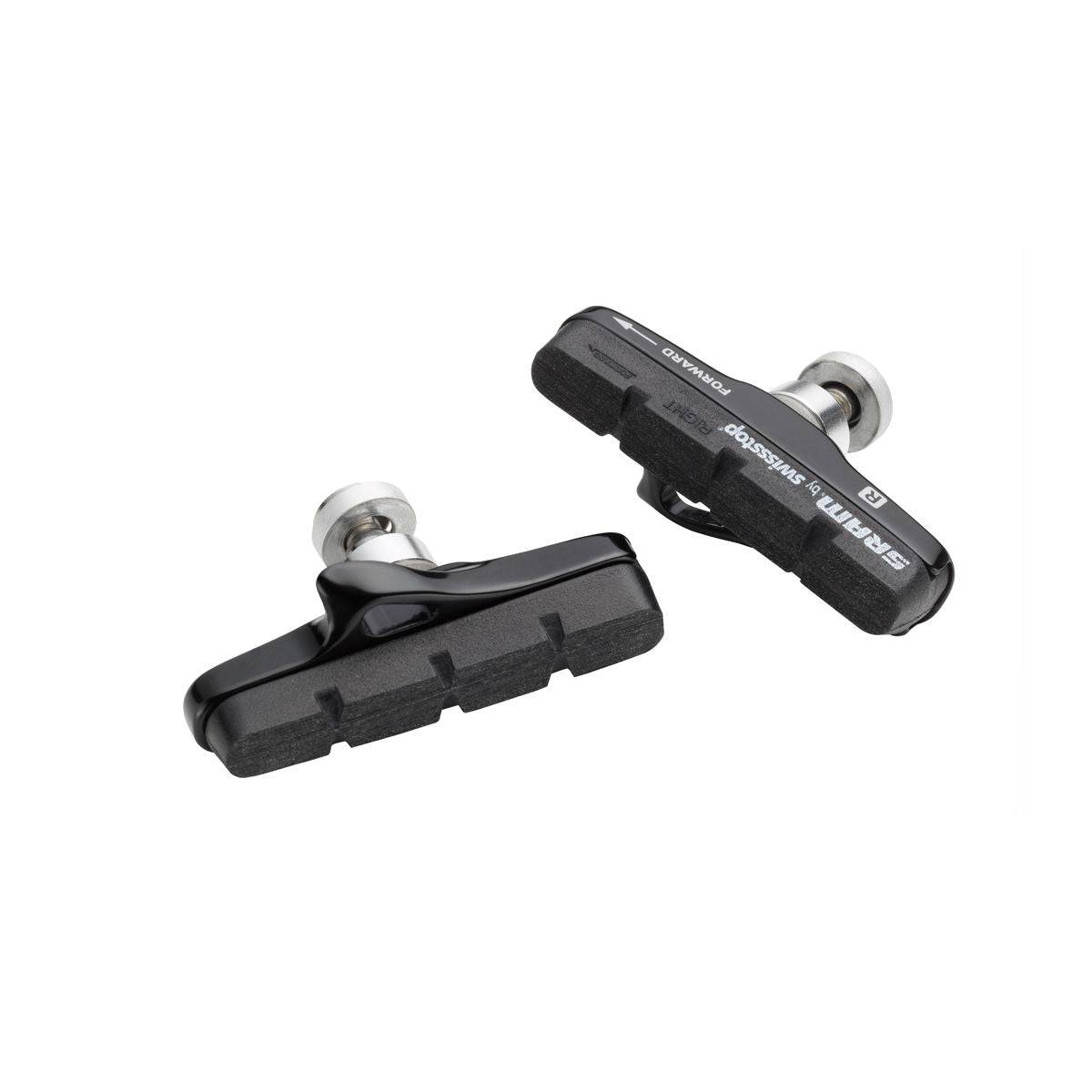Avid Shorty Ultimate road bike brake pad and cartridge holder set, showcasing the components with mounting hardware on a white background.