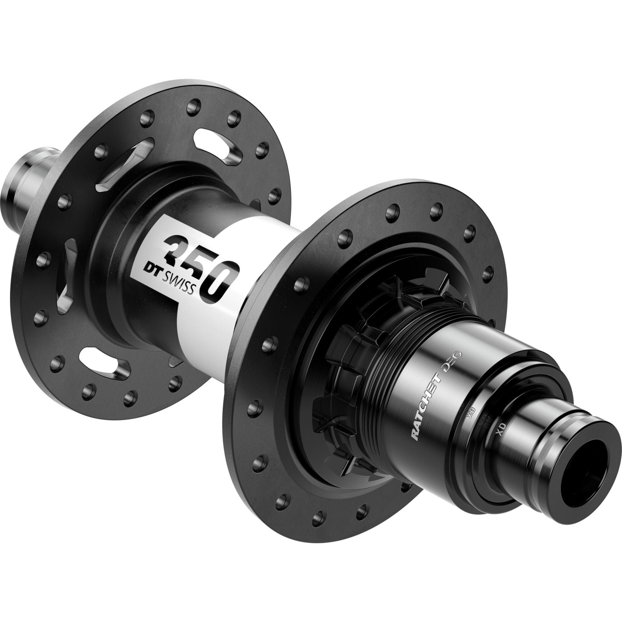 DT Swiss 350 Classic rear disc hub with 6-bolt, 148x12mm boost SRAM XD, black, 28 spokes, for mountain bike wheel assembly