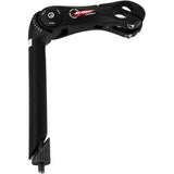 M Part adjustable 4-bolt quill stem for 1-inch threaded fork and 25.4mm handlebar, showing the metal stem with bolts and threading.