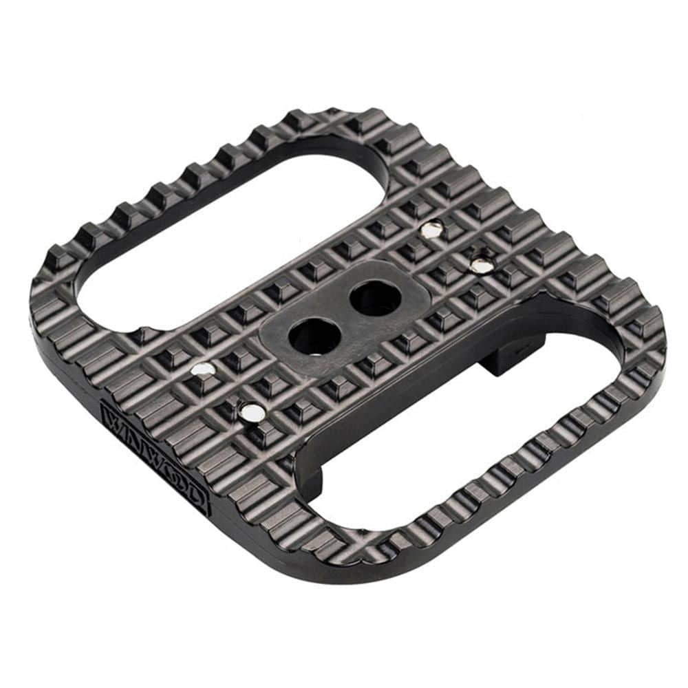 Problem Solvers Decksters alloy SPD platform pedal adaptors with mounting hardware, designed for bike pedal compatibility.
