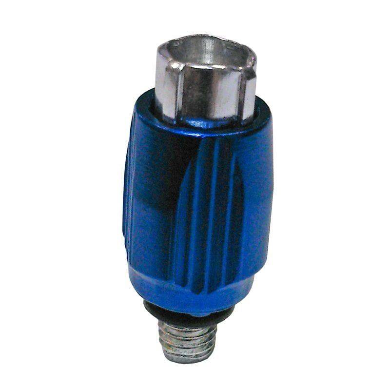 KUK Alloy Barrel Adjuster Ti Granfondo blue for road and mountain bike components, featuring a sleek alloy design and precise tuning.