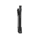 Topeak Turbo Morph bike pump with gauge in black, compatible with Presta, Schrader, and Dunlop valves, shown with attached hose and gauge